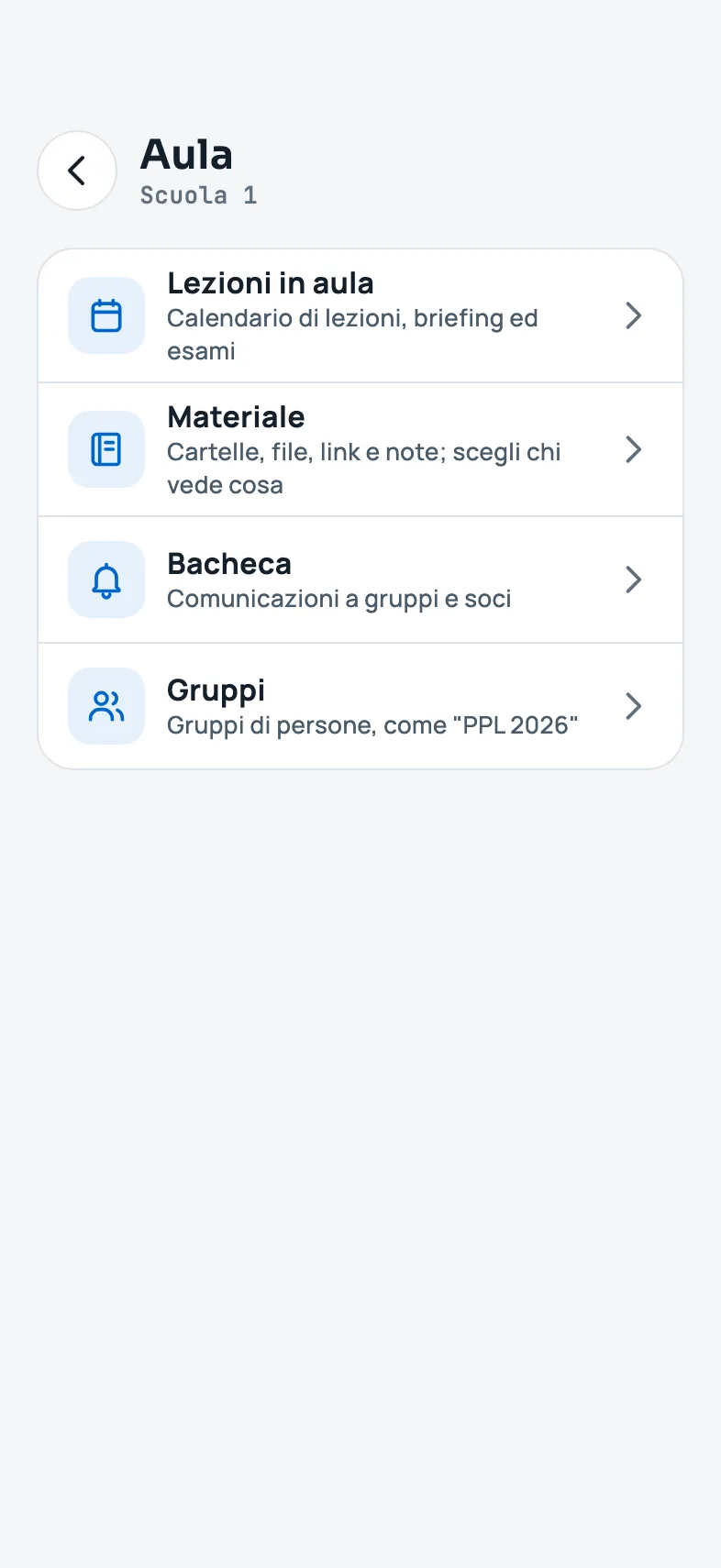 L'Aula con le quattro voci
