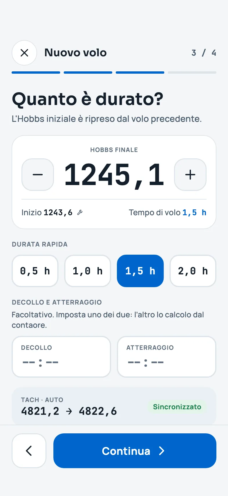 Il passo Quanto è durato