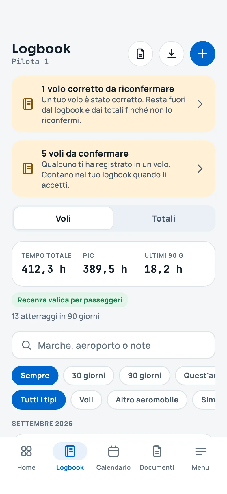 Il logbook