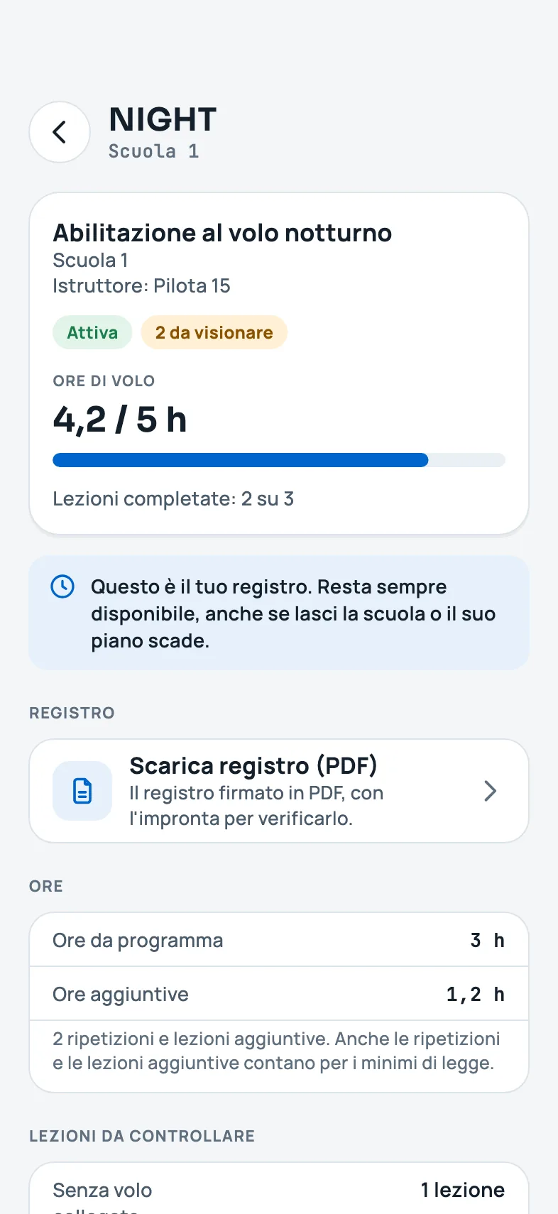 Il mio registro, con le lezioni firmate e il PDF