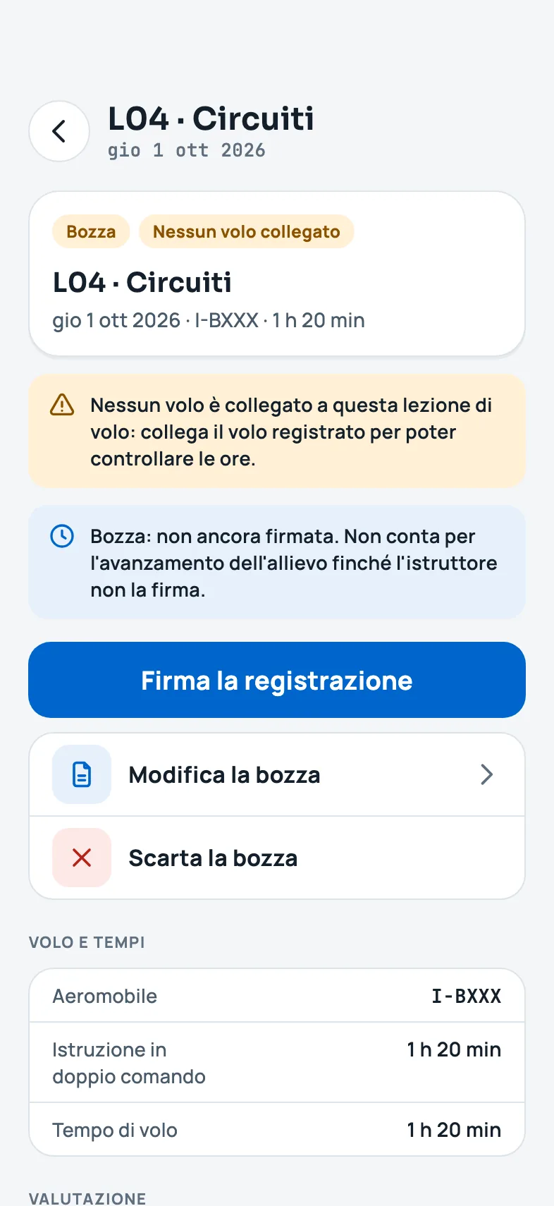 Una bozza pronta per la firma